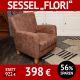 Sessel FLORI, Hochlehner, Füße aus massiver Kernbuche
