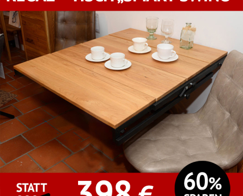 Tisch-Regal Smart-Swing, Verwandlungskünstler: mal Tisch mal Regal