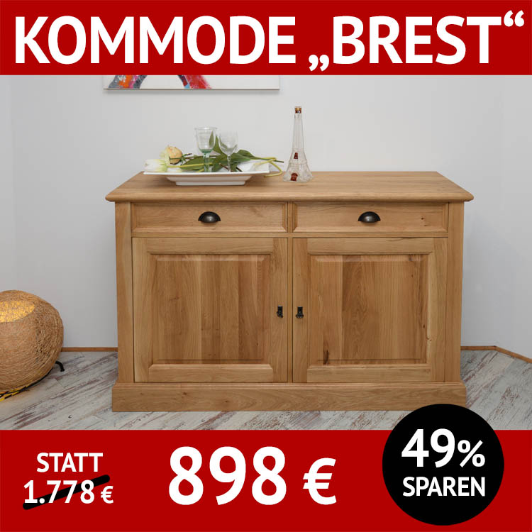 Brest ist eine Kommode aus Holz, teilmassive Wildeiche