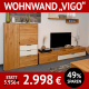 Wohnzimmerschränke Massivholz VIGO mit Glas Weiß