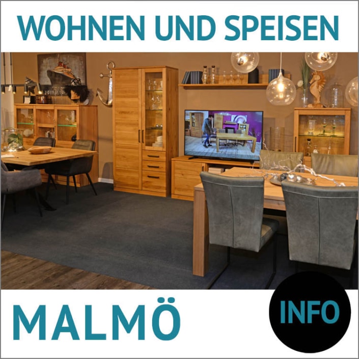 Möbel Wohnzimmer oder Speisezimmer MALMÖ, aus massiver Wildeiche oder Kernbuche