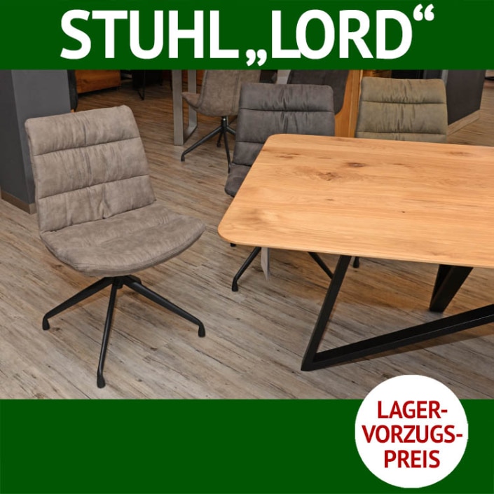 Stuhl LORD, drehbares Metallgestell, 4 Farben