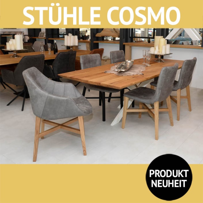 Esszimmerstuhl mit und ohne Armlehne COSMO, Holz,