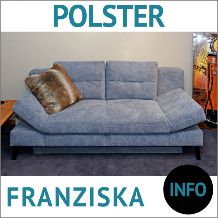 Schlafsofa mit Bettkasten und Federkern FRANZISKA, Webstoff