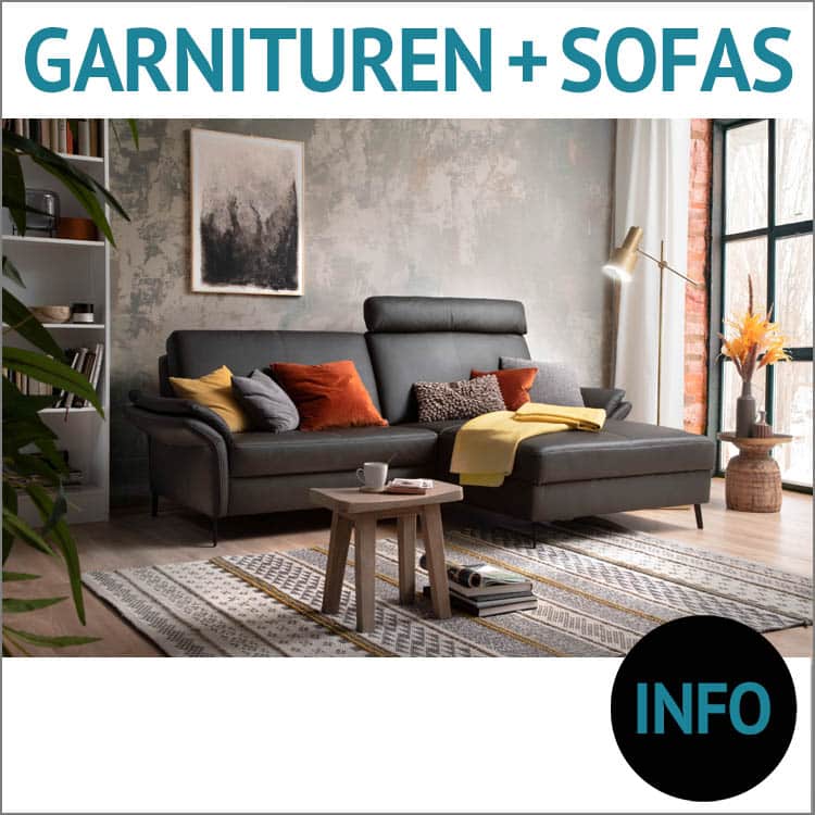 Hochwertige Sofas, Garnituren und Sessel in großer Auswahl