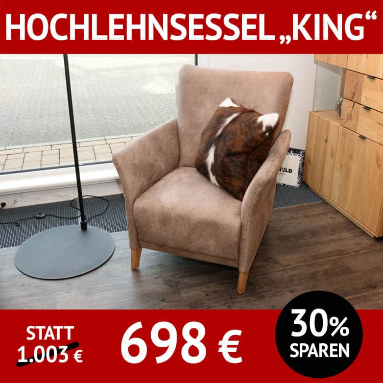 Sessel mit hoher Lehne KING