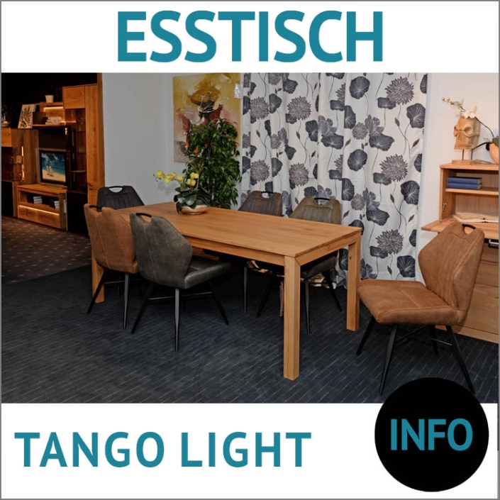 Esstisch Massivholz ausziehbar TANGO LIGHT, Kernbuche geölt