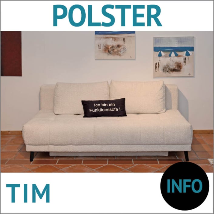 Schlafsofa mit Bettkasten TIM