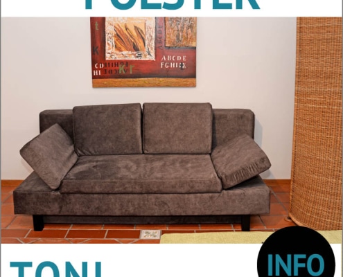 TONI ist ein Sofa mit Schlaffunktion und Bettkasten