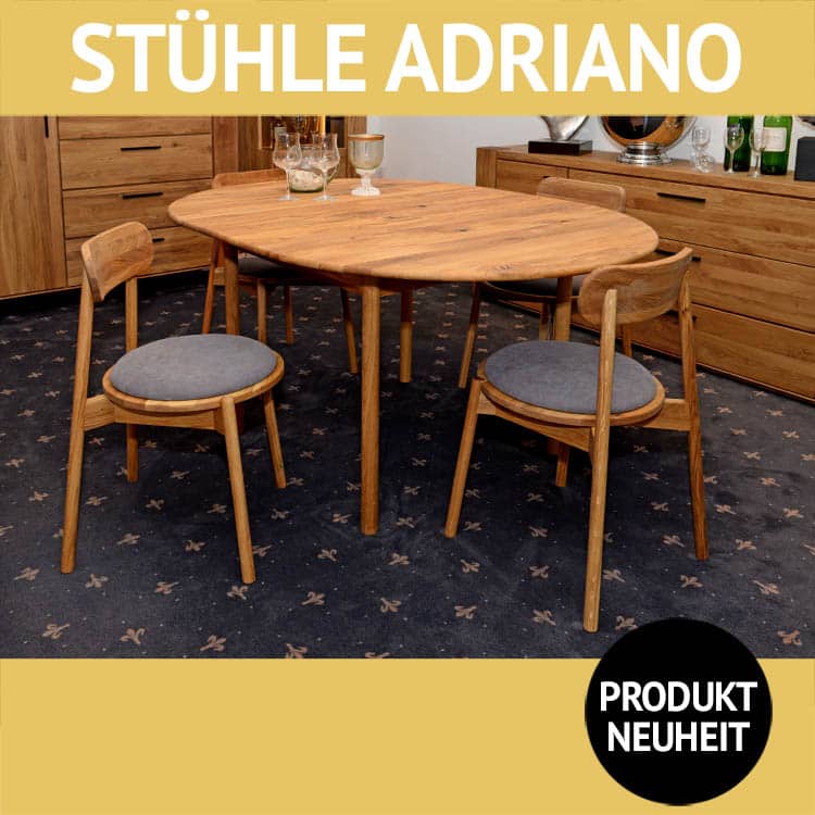 Holzstuhl ADRIANO mit Sitzpolster