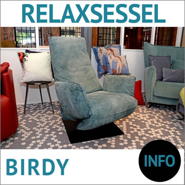 Relaxsessel mit Liegefunktion BIRDY, 2 Armteile, Bezug Leder, offenkantige Naht, Fußplatte quadratisch, schwarz matt