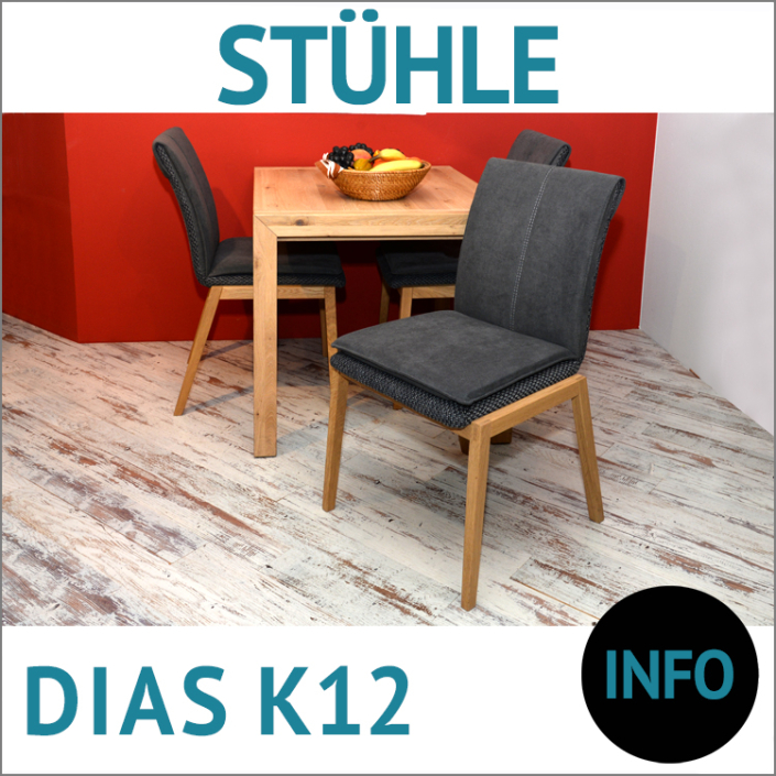 Esszimmer Stühle DIAS K, mit 2 verschiedenen Bezügen für Vor- und Rückseite