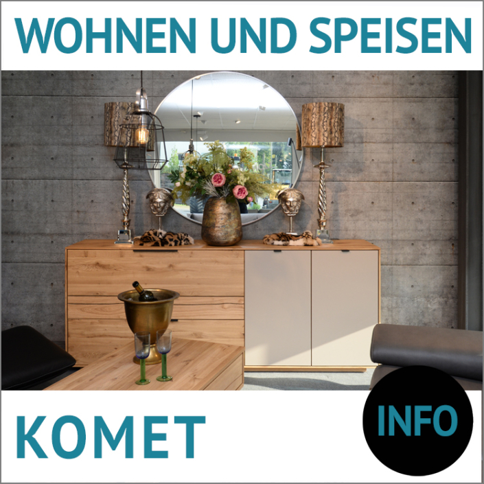 Wohnzimmerschränke KOMET, Sideboard, Wildeiche massiv, Roheffekt, geölt, Lackfronten in taupe,