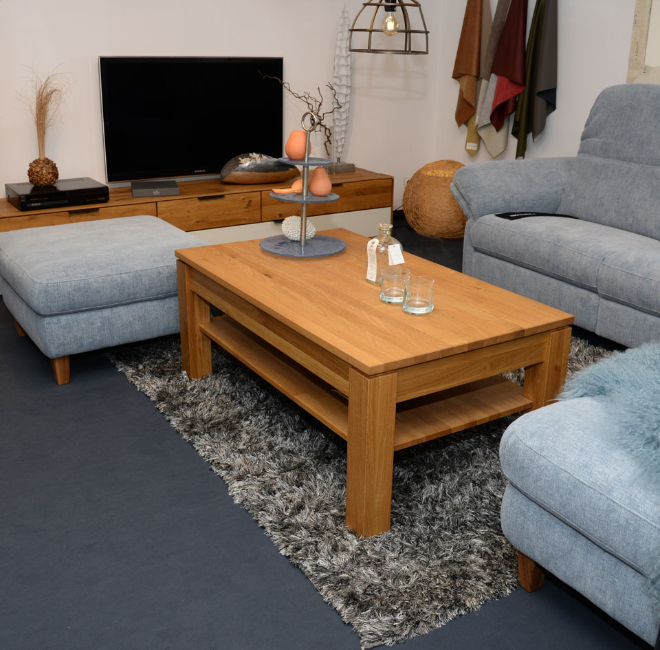 Couchtisch Holz mit Schublade Massivholz MÜNSTERLAND
