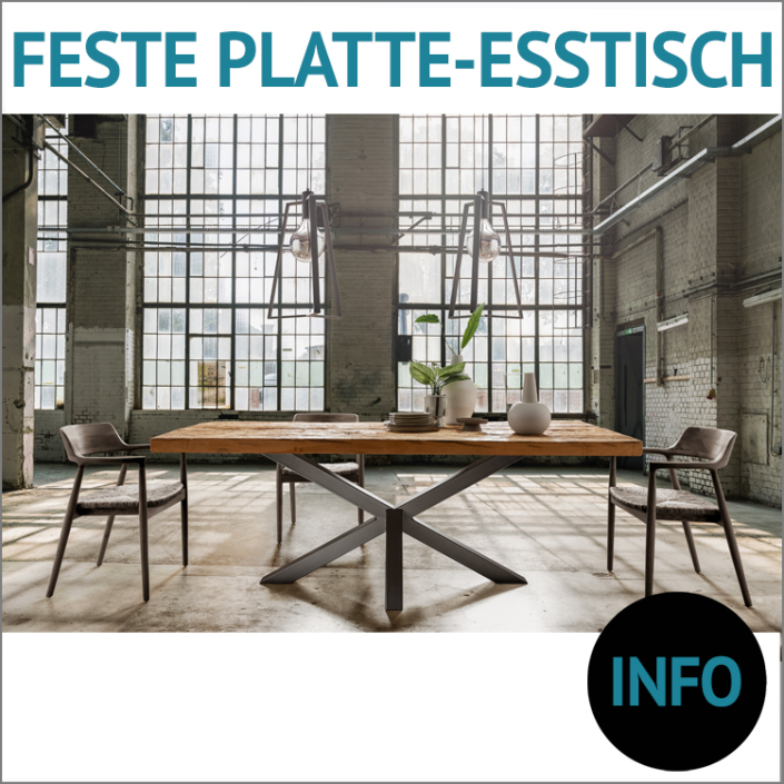 Esstische Massivholz, Sortiment-Bild Feste Platte