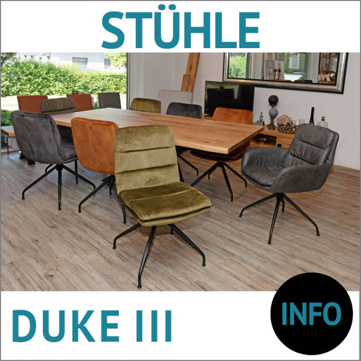 Stuhl DUKE III, Esstisch AURORA mit SPIDER-Untergestell