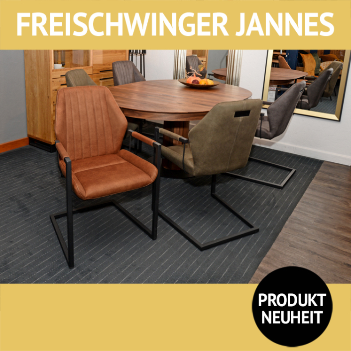 Freischwinger JANNES in 3 verschiedenen Farben, Bezug Mikrofaser