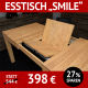 Esstisch SMILE, ausziehbar, Wildeiche massiv
