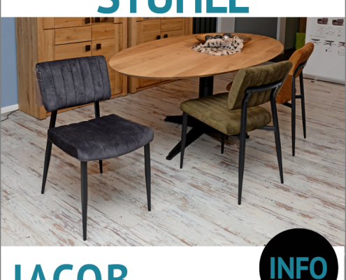 JACOB, Stühle für Ihren Esstisch, mit markanten Steppnähten