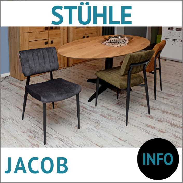 JACOB, Stühle für Ihren Esstisch, mit markanten Steppnähten