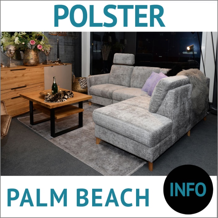 Sofa PALM BEACH, Rücken 1, 2,5-Sitzer und Ecke mit Abschluss-Element