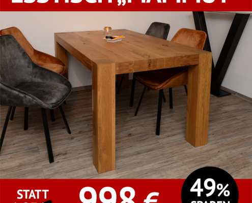 Esstisch MAMMUT, Ureiche, massiv, geölt