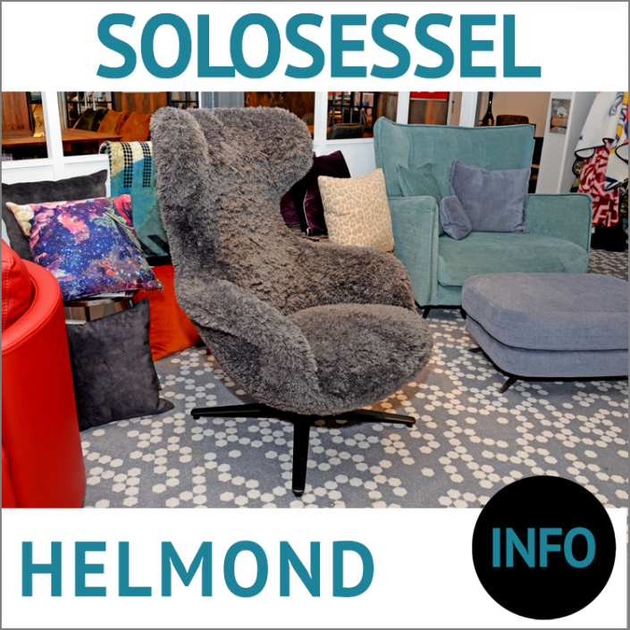 Big Sessel HELMOND, drehbar und mit kuscheligem Bezug