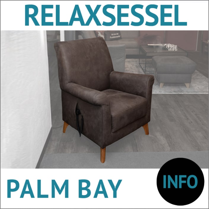 Gemütlicher Sessel PALM BAY mit Aufstehhilfe und Federkernpolsterung