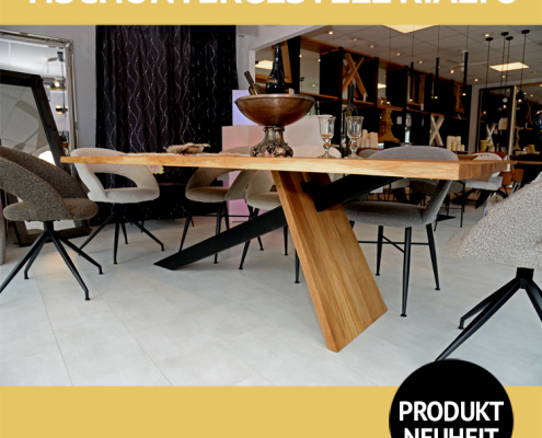 Tischuntergestell RIALTO, Kombination aus Massivholz und Metall