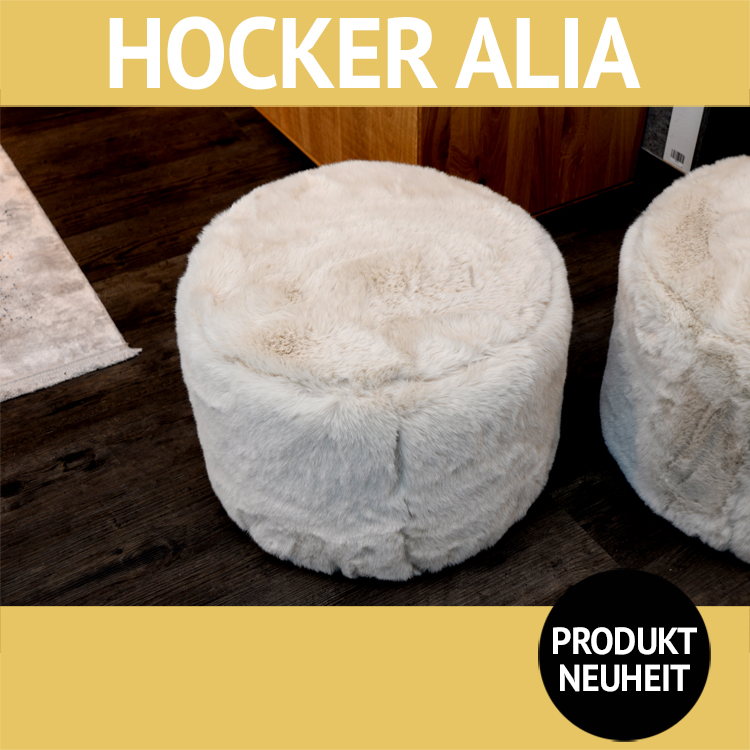 Hocker ALIA passt zum Sessel MILA und zum größeren Hocker LINA