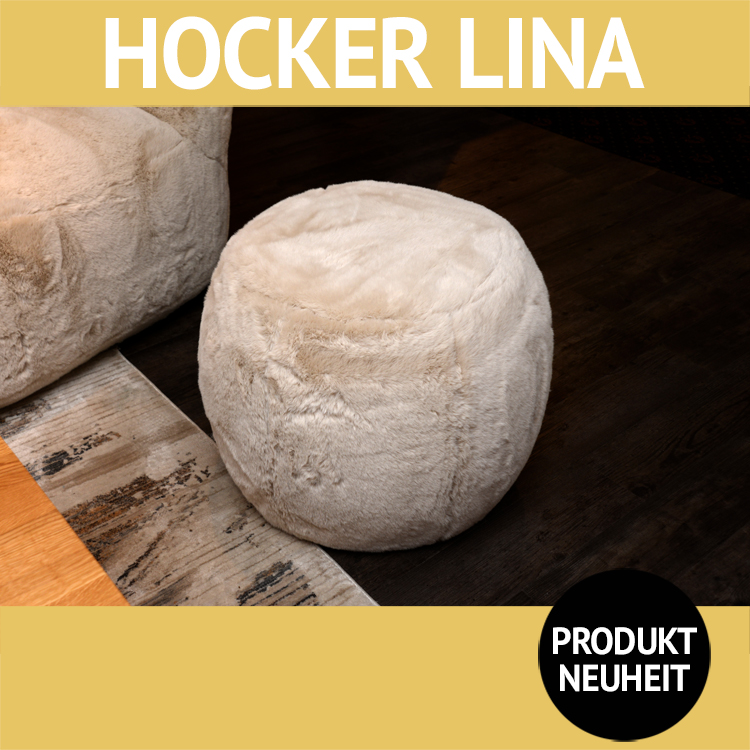 Hocker LINA, kuschelweich, passend zum Sessel MILA