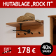 Garderobe ROCK IT, Hutablage, Balkeneiche massiv