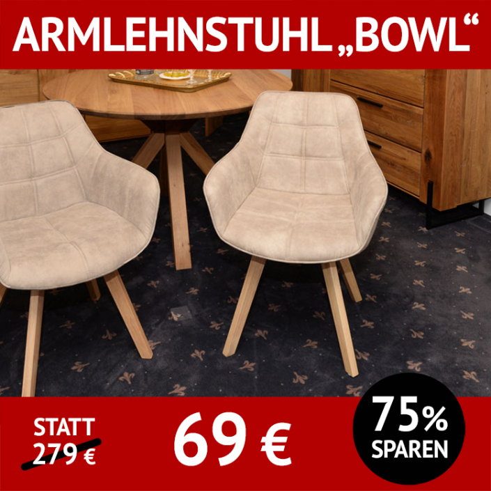 Stuhl mit Armlehnen BOWL