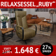 Fernsehsessel RUBY, Relaxsessel mit Taschenfederkern