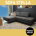 Sofa STELLA, drehbarer Sitz wird zum Longchair