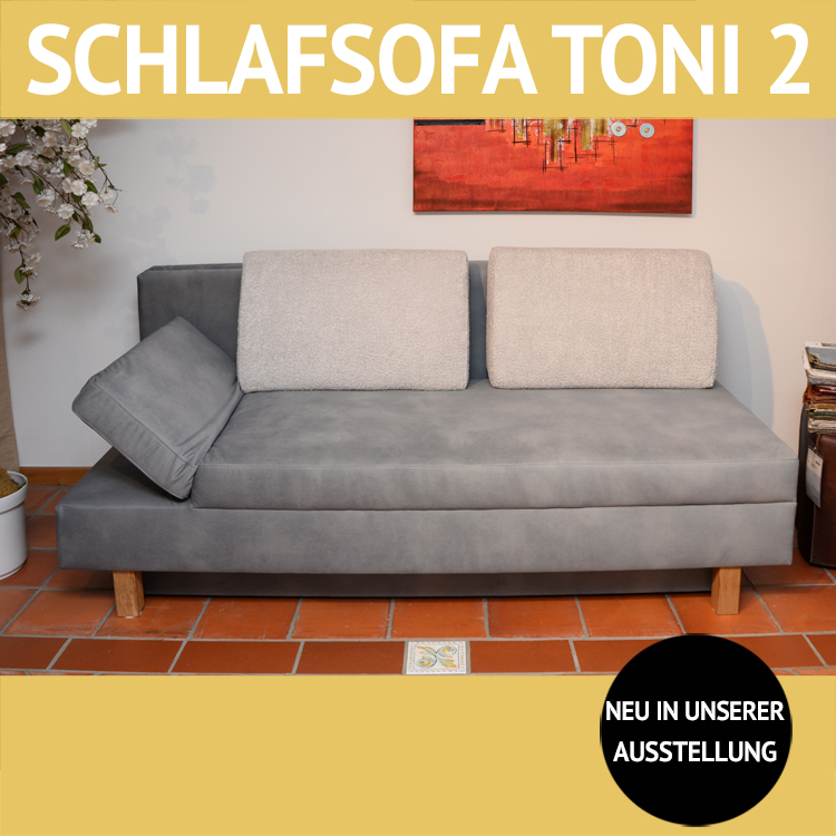 Querschläfer TONI 2, Sofa mit 150 x 200 cm Liegefläche, Bettkasten