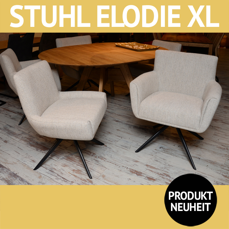 Stuhl ELODIE XL mit oder ohne Armlehnen, drehbar