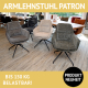 Stuhl PATRON, drehbar und bis 150 kg belastbar