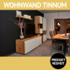 Wohnzimmerschränke TINNUM, Wildeiche massiv und Weißglas