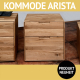 Kommode ARISTA, Wildeiche massiv, 1 Schublade, 1 Tür, mit Griffleisten