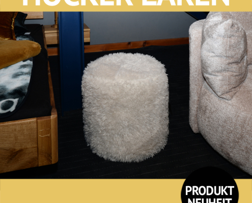Hocker LAREN, praktisch und komfortabel, kuschelig bezogen