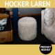 Hocker LAREN, praktisch und komfortabel, kuschelig bezogen