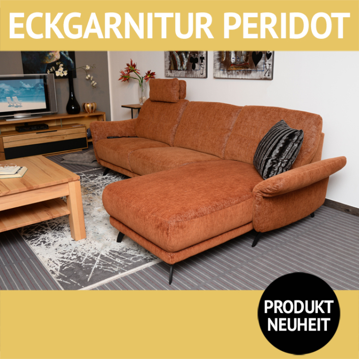 Sofa PERIDOT, hier als Eckgarnitur