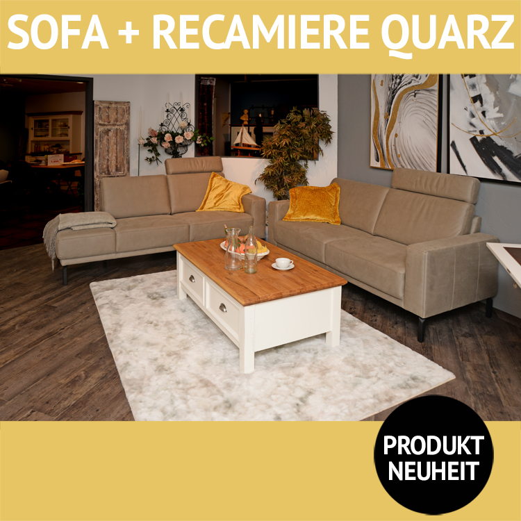 Sofa und Recamiere QUARZ, gepolstert mit Federkern, viele Elemente verfügbar,