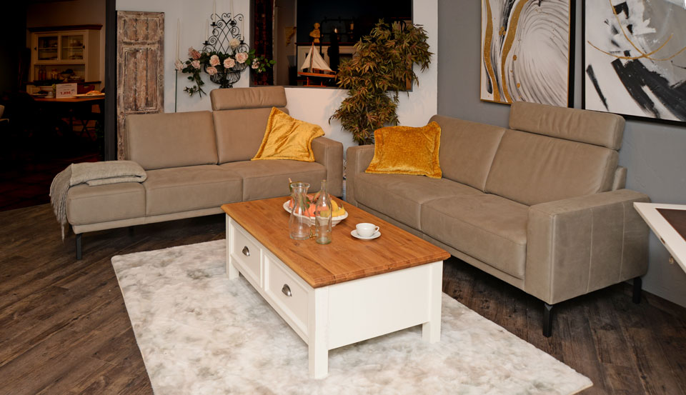 Sofa und Recamiere QUARZ, gepolstert mit Federkern, viele Elemente verfügbar,