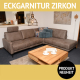 Sofa ZIRKON als Eckgarnitur mit Funktion und Multifunktionskopfstütze, Tonnentaschenfederkern