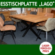 Esstischplatte LAGO, Massivholz in verschiedenen Holzarten, mit oder ohne ausgekittete Äste