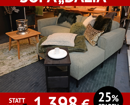 Sofa DALIA mit 1,5-Sitzer und Longchair