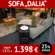 Sofa DALIA mit 1,5-Sitzer und Longchair