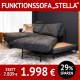 Sofa STELLA, drehbarer Sitz wird zum Longchair